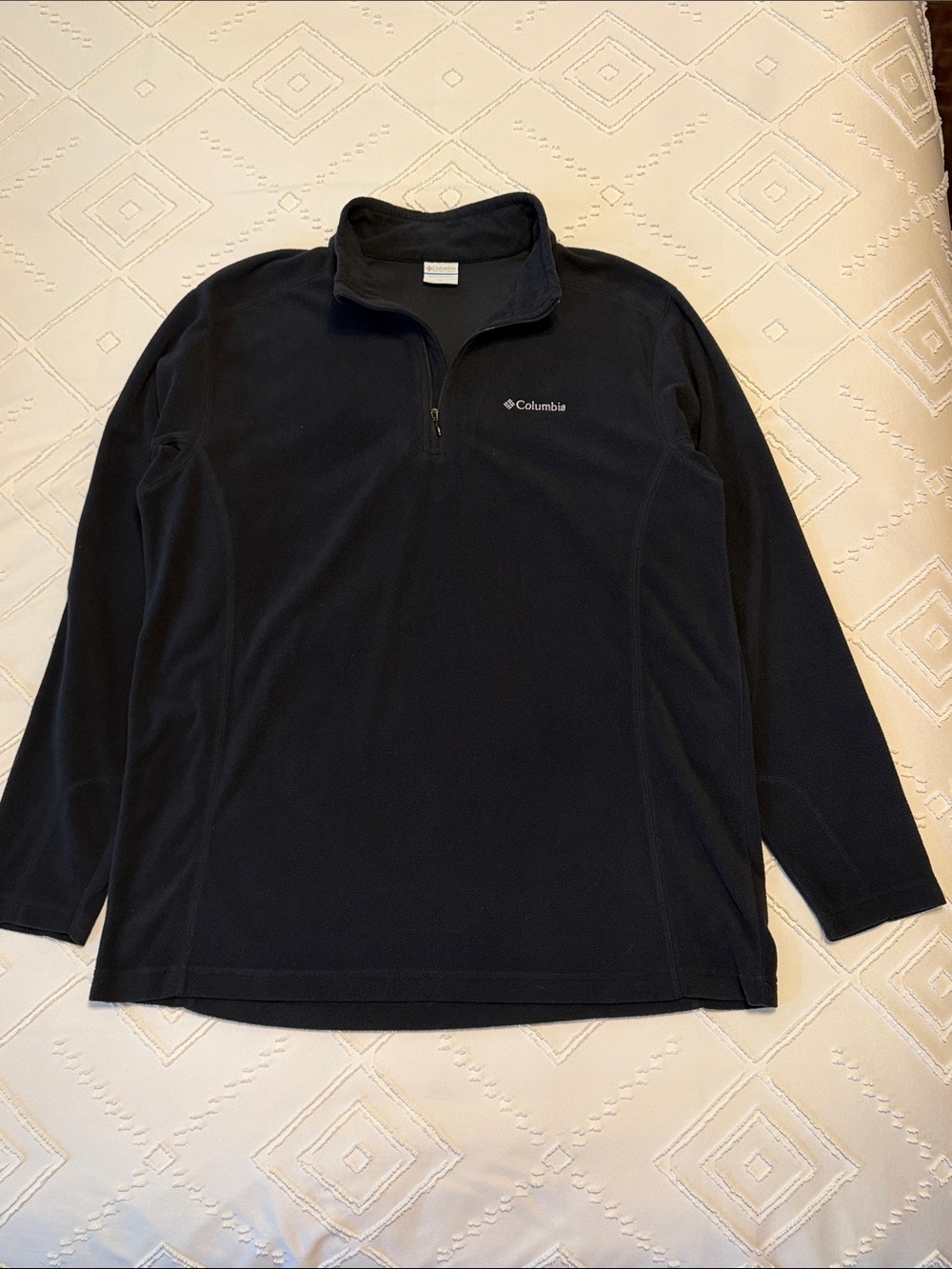 Columbia Men's Black Quarter-Zip Fleece Pullover